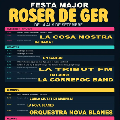 Festa Major de Ger, 2026