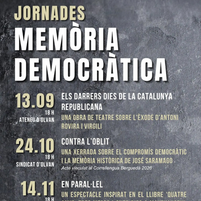 Jornades de Memòria Democràtica a Olvan, 2026
