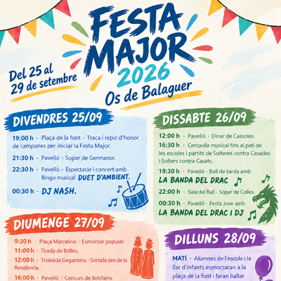 Festa Major d'Os de Balaguer, 2026