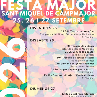 Festa Major de Sant Miquel de Campmajor, 2026
