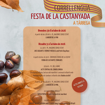 Festa de la Castanyada a Tàrrega, 2026