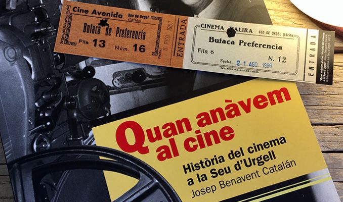 Detall de la portada del llibre sobre cinema 'Quan anàvem al cine' Detall de la portada del llibre sobre cinema 'Quan anàvem al cine'