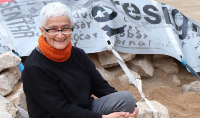 Ancarola amb un dels resultats de les accions deslocalitzades amb ESARDI i la Fundació Pere Mata.