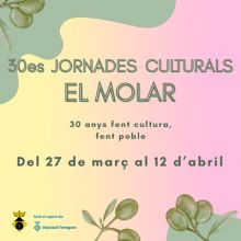 XXX Jornades Culturals al Molar, 2026 XXX Jornades Culturals al Molar, 2026