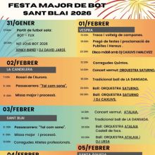 Festa Major de Sant Blai - Bot 2026 Festa Major de Sant Blai - Bot 2026