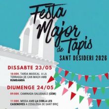 Festa Major de Tapis, 2026, Maçanet de Cabrenys, Sant Desideri, Tapis, 