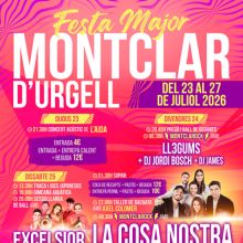Festa Major de Montclar d'Urgell, 2026