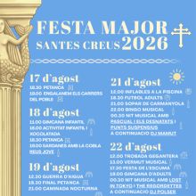 Festa Major de Santes Creus, Aiguamúrcia, 2026