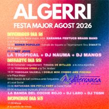 Festa Major d'Algerri, 2026