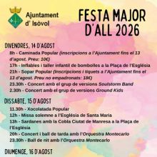 Festa Major d'All, Isòvol, Cerdanya, 2026 Festa Major d'All, Isòvol, Cerdanya, 2026