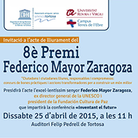 8è Premi Federico Mayor Zaragoza la UNESCO