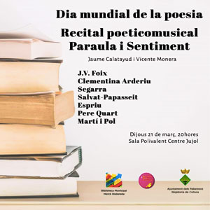 Recital 'Paraula i Sentiment', Pallaresos, 2019