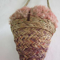 Bolso d'espart pintat