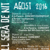 Castell serà de nit, agost, 2016, música, concert, directe, espectacle, teatre, agost, estiu, Surtdecasa Ponent, Pla d'Urgell