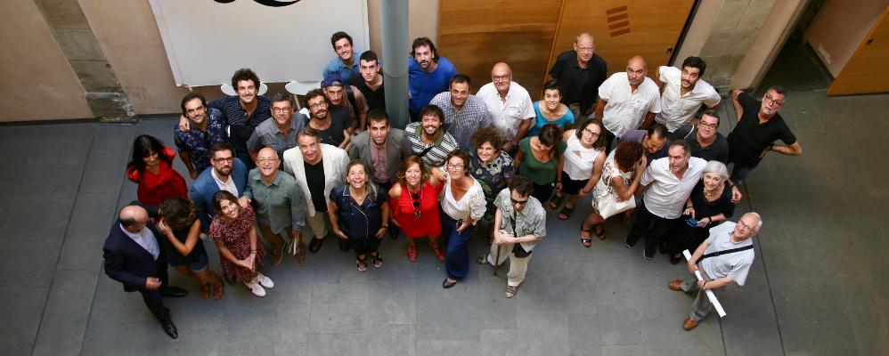 Isona Passola amb membres de l'Acadèmia i equips i institucions implicats al Cicle Gaudí