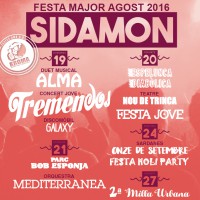 Festa Major, Sidamon, Pla d'Urgell, concert, música, espectacle, família, sopar, dinar, 