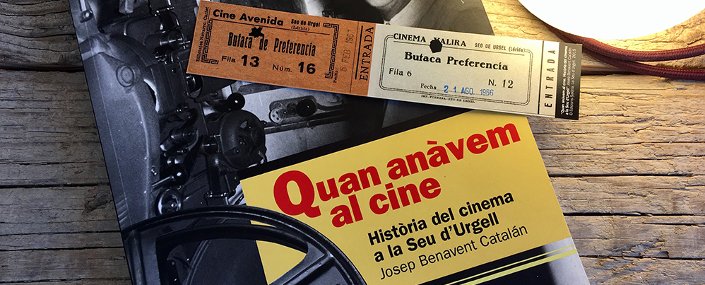 Detall de la portada del llibre sobre cinema 'Quan anàvem al cine'