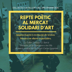 Repte poètic al Mercat Solidari d'Art - Tortosa 2018