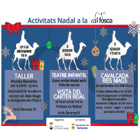 Cartell amb la programació de les activitats de Nadal 