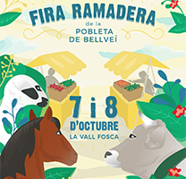 El cartell de la Fira Ramadera de la Pobleta de Bellveí, a la Vall Fosca