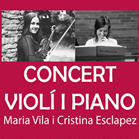 La violinista Maria Vila i la pianista Cristina Esclapez