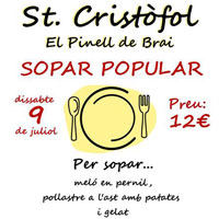 Sopar popular per Sant Cristòfol - El Pinell de Brai 2016