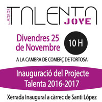 Inauguració del projecte Talenta Jove 2016-2017