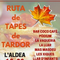 Ruta de tapes de tardor - l'Aldea 2017