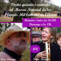 Visita guiada i cantada al Museu Natural de les Oliveres Mil·lenàries de l'Arion - Ulldecona 2016 