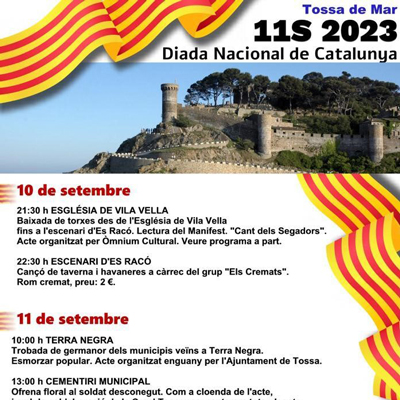 11 de setembre, Diada Nacional de Catalunya a Tossa de Mar, 2023