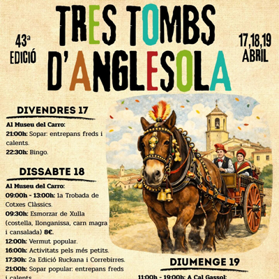 43a Festa dels Tres Tombs d'Anglesola, 2026
