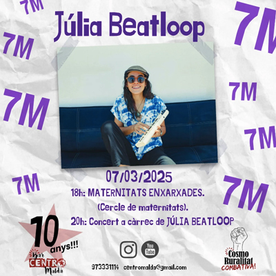 Concert de Júlia BeatLoop al Bar Centro, maldà, 2025