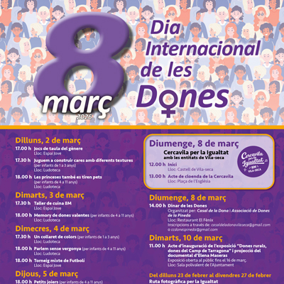 8M, Dia Internacional de les Dones a Vila-seca, 2026
