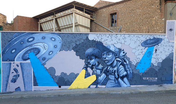 El darrer mural de "A la sombra", a Ascó.
