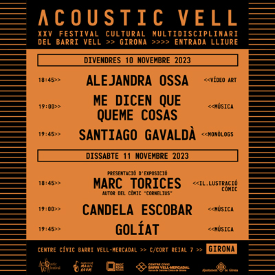 XXVè Festival Acoustic Vell, Girona, 2023
