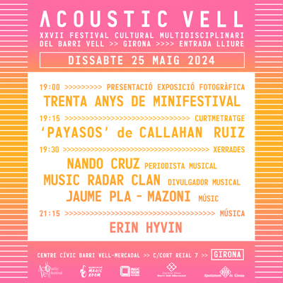 XXVII Festival Acoustic Vell, Girona, 2024