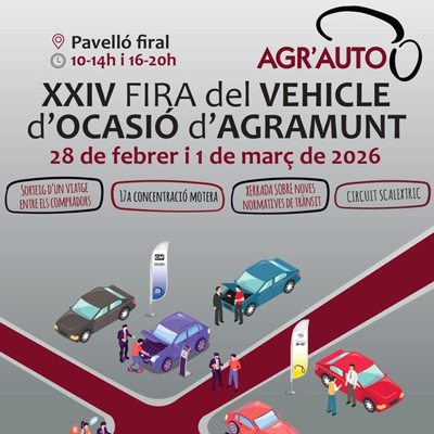 Agr'Auto. 24a Fira del vehicle d'ocasió d'Agramunt, 2026