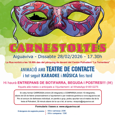 Carnestoltes d'Aiguaviva, 2026