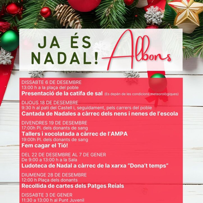 Festes de Nadal d'Albons, 2025