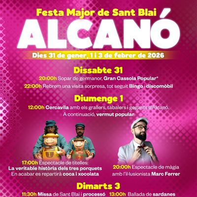 Festa Major d'Hivern d'Alcanó, 2026