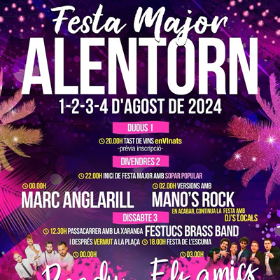 Festa Major d'Alentorn, Artesa de Segre, 2024