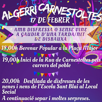 Carnaval d'Algerri, 2024