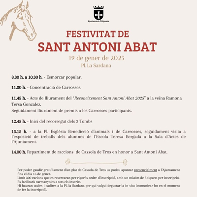 Festa de Sant Antoni a Alguaire, 2025