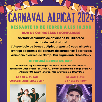 Carnaval d'Alpicat, 2024