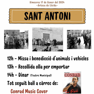 Festa de Sant Antoni a Artesa de Lleida, 2024