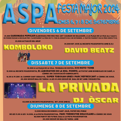 Festa Major d'Aspa, 2024