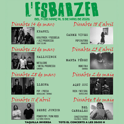Cicle L'Esbarzer, Ateneu 24 de Juny, Girona, 2026