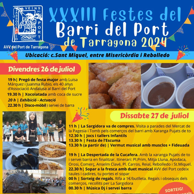 XXXIII Festes del Barri del Port, Tarragona, 2024