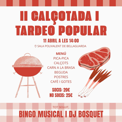 2a Calçotada i Tardeo Popular a Bellaguarda, 2026