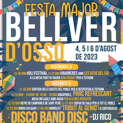 Festa Major de Bellver d'Ossó, Ossó de Sió, 2023
